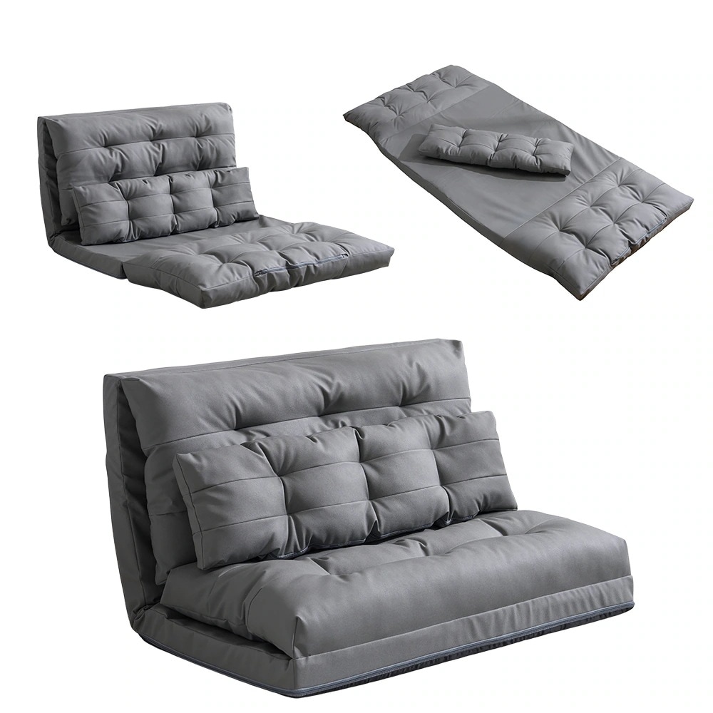 385ソファーベッド ソファベッド ローソファー 2人掛け マルチに使える3WAY 幅108cm 6段階リクライニング クッション付き 座椅子 1人掛け 2人掛け ソファ 折りたたみ 折り畳み コンパ