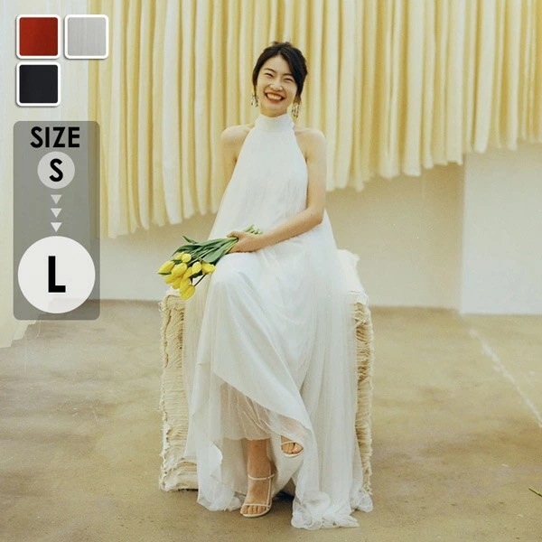 マタニティママドレス 結婚式 妊婦 お腹 ロングドレス ホルターネック セレモニー ベアトップドレス イブニングドレス ウェディングドレス ワンピース パーティードレス 撮影 大きいサイズ ノースリー