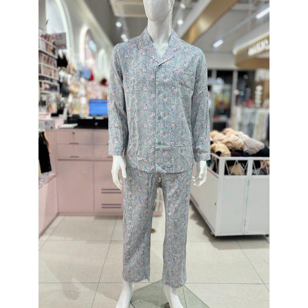 [驪州店] 綿モダール60番手 花柄プリント 柔らかメンズパジャマ [VPA4405M] BU