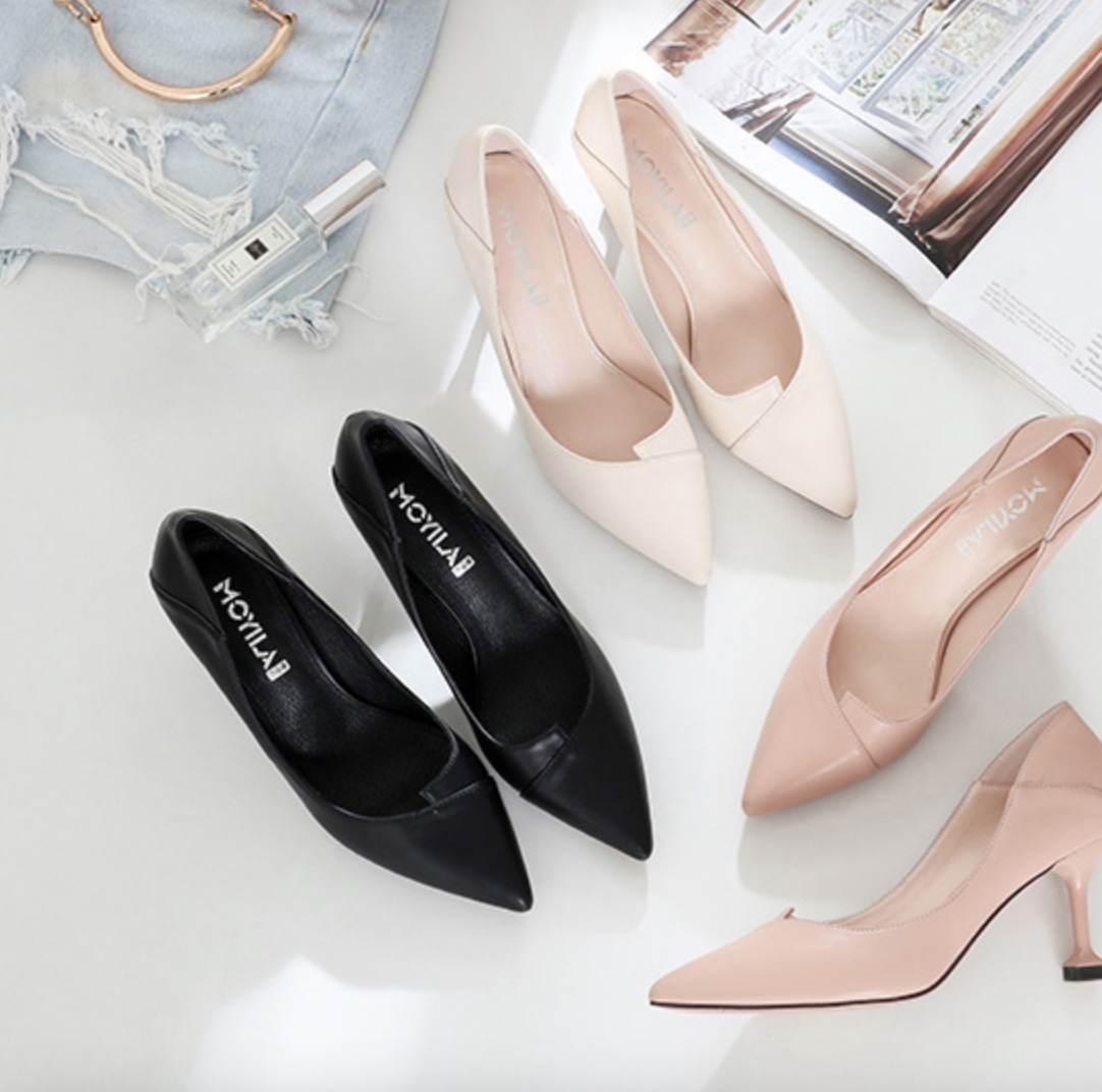 シューズ　レディース パンプス ハイヒール きれいめ 上品 シンプル エレガント イベント オフィス パーティー 結婚式 二次会 ポインテッドトゥ ホワイト ブラック ピンク 韓国 モテ コーデ