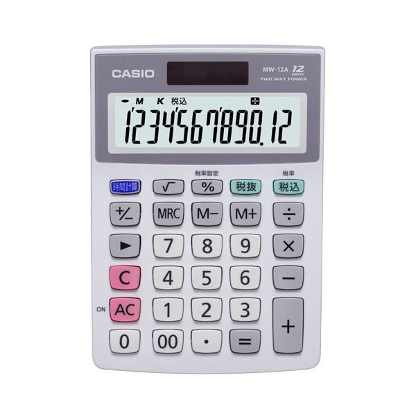 クリスマスファッション （まとめ） カシオ 5セット 1台 MW-12A-N ミニジャストサイズ 12桁 特大表示電卓 CASIO  生活家電用アクセサリ・部品 - qualitygb.do