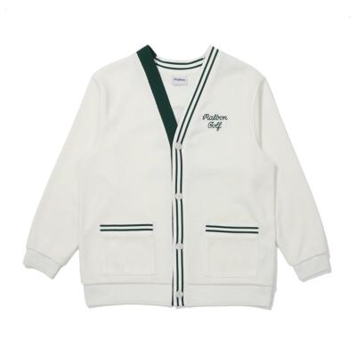 Malbon Golf純正 マルボン バケットニット風カーディガン アイボリー（レディース）