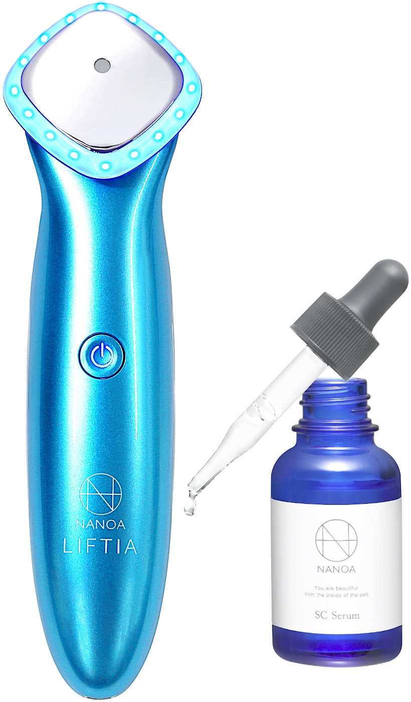 超音波美顔器 ＋ 美容液 セット 皮膚科医が大注目の EMS 超音波美顔器 RF ラジオ派 イオン導入 LED 光エステ 美容家電