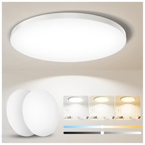 Coizabera LED シーリングライト 8畳 2個セット 32W 3990lm 調光調色 豆電球常夜灯 天井照明器具 おしゃれ 蛍光灯 リモコン付き スマホAPP操作 6畳 8畳 和室/洋・・・