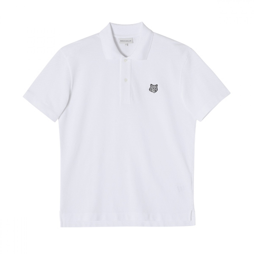 メゾンキツネ MM00207KJ7010 P100 ボールドフォックスヘッドパッチポロメンズ半袖Tシャツ