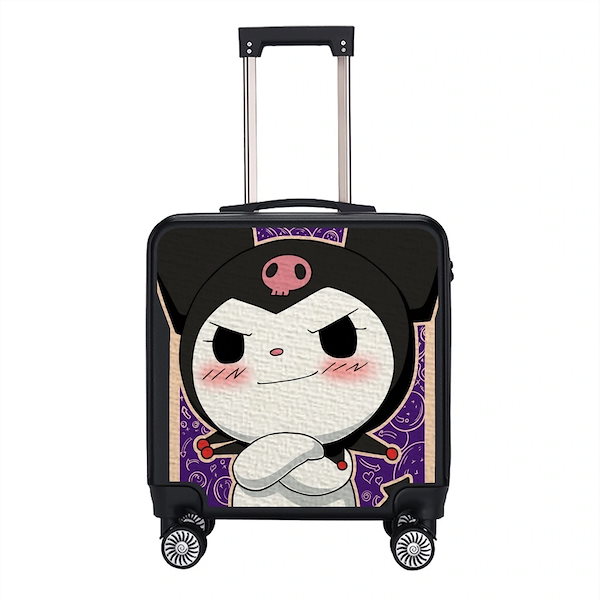 クロミちゃんキャリーケースマスコットセット スーツケース キャリーケース TSAロック 軽量 サンリオ クロミちゃん S