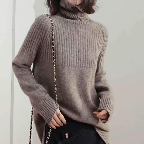 レディース トップス ニット セーター プルオーバー 長袖 タートルネック ワイド フェミニン 大人可愛い きれいめ シンプル カジュアル 上品 おしゃれ こなれ感 ラフ クール 主役級 存在感