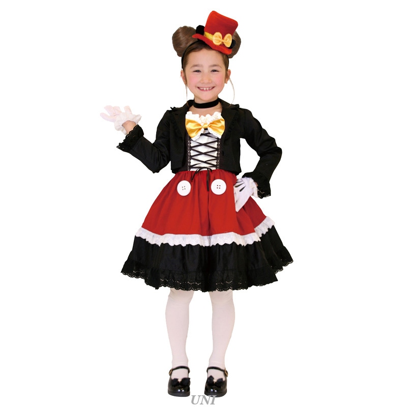 コスプレ 仮装 子ども用ゴシックミッキーL 【 コスプレ 衣装 ハロウィン 仮装 コスチューム 子供 アニメ ディズニー グッズ キッズ こども 子供用 パーティーグッズ 公式 正規ライセンス品 女の