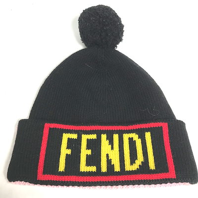 Qoo10] FENDI ニット帽 FXQ056 ロゴ ポンポン付 : バッグ・雑貨