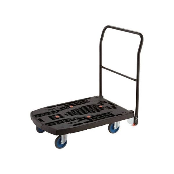 カルティオビッグフラット 回転 900x600mm 4輪自在 黒 1台 完成品