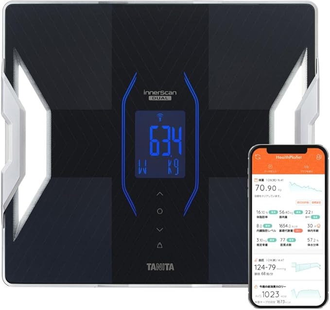 体組成計 スマホ 日本製 ブラック RD-912 BK 医療分野の技術搭載/筋肉の質が分かる/スマホでデータ管理 インナースキャンデュアル