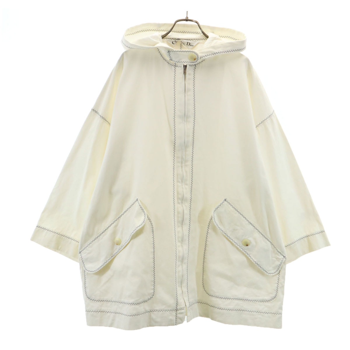 Christian Dior SPORTS クリスチャンディオールスポーツ 90s オールド フーデッド ジャケット アイボリー メンズ 古着
