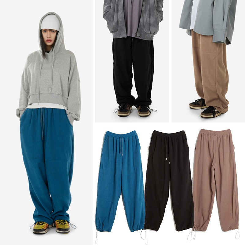 RAU Fleece Block Stopper Banding Trousers人気商品 男女兼用