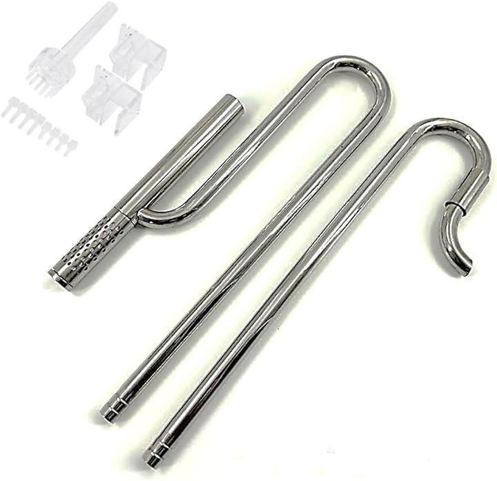 外部式フィルター 給水 排水 ステンレス 製 パイプ 熱帯魚 金魚 水草 油膜 除去 水槽用 アクアリウム( サーフェススキマー付, 内径12mm)