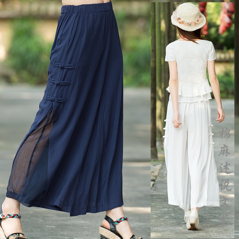 ボトムス パンツ ワイドパンツ ロング丈 ワイド ハイウエスト ウエストゴム 透け感 きれいめ シンプル カジュアル おしゃれ お洒落 大人女子 こなれ感 とろみ感 無地 夏 10代 20代 30代