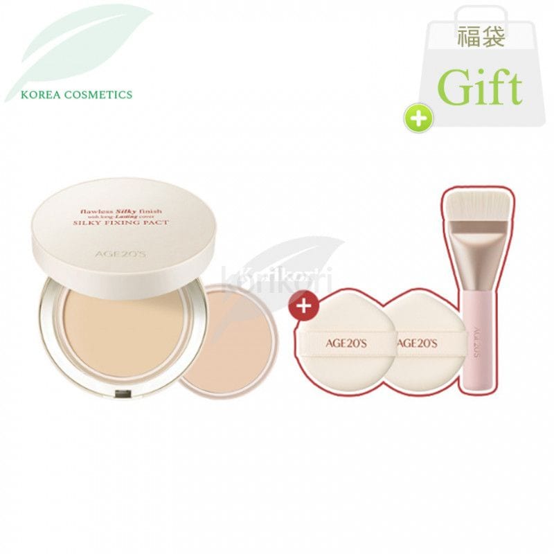 シルキーフィクシングファクト 14g 本品＋リフィル（パフ2枚＋スパチュラブラシ付き）セミマット仕上げ・皮脂コントロール・高UVカット