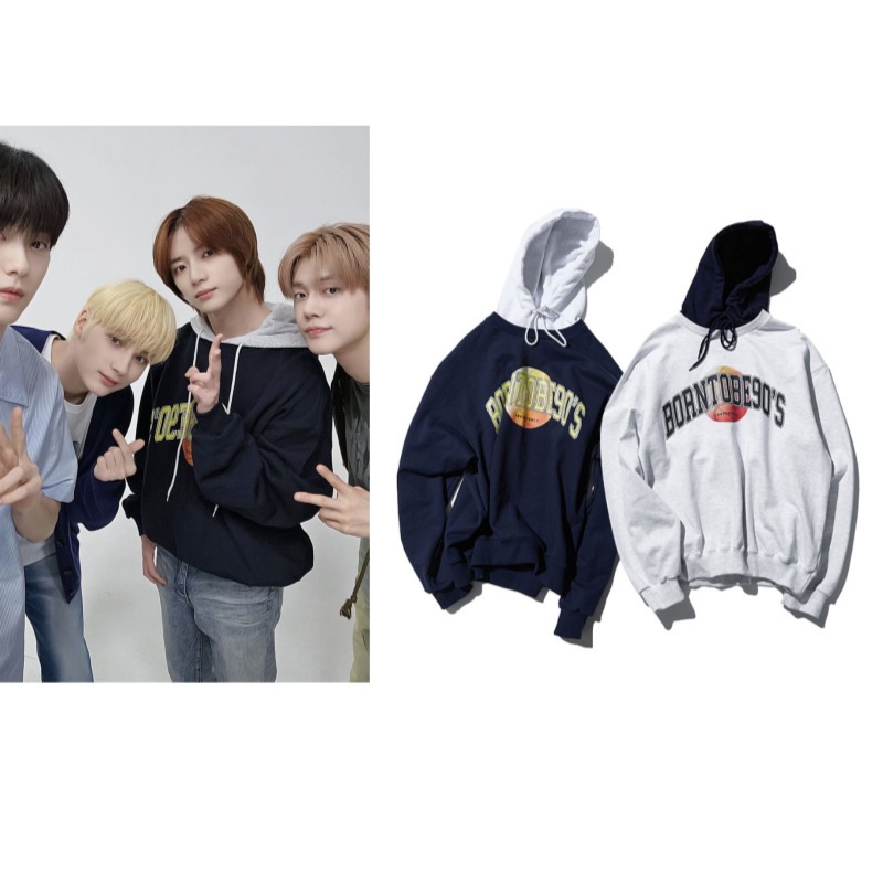 【TXT ボムギュ着用】 Born to be arch ロゴフーディー