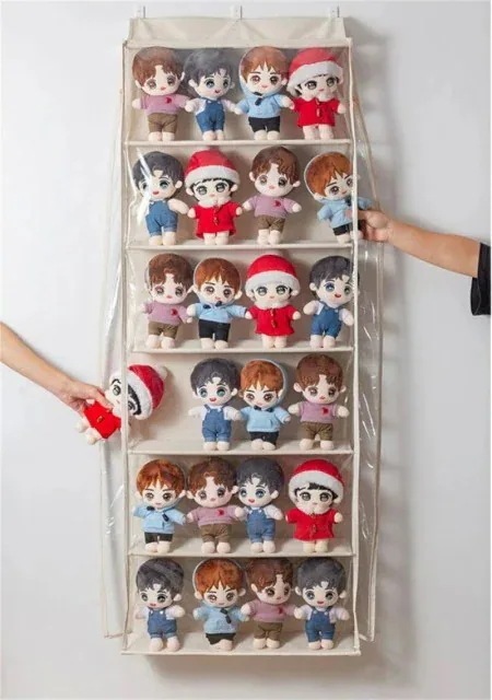 ぬいぐるみウォールポケット ディスプレイ コレクションケース 5段/6段収納ケース 収納ボックス コレクション ぬいぐるみ 収納