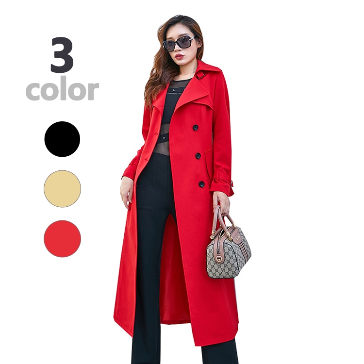 トレンチコート スプリングコート ロングコート レディース アウター 春 薄手 上着 Aライン ウ