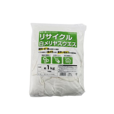 他サイト： E－Value リサイクル白メリヤスウエス R－600FH 作業工具 オイル ウエス ウエスの商品画像