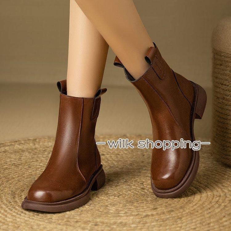 【短納期】ショートブーツ レディース セール レトロ ヒール 太ヒール おしゃれ 歩きやすい 大 履きやすい シンプル 楽ちん 靴 美脚