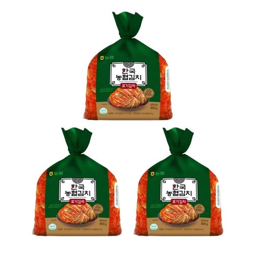 農協食品韓国農協キムチ放棄キムチ900g x 3パックおいしい手軽なおかず料理本飯跡キャンプ
