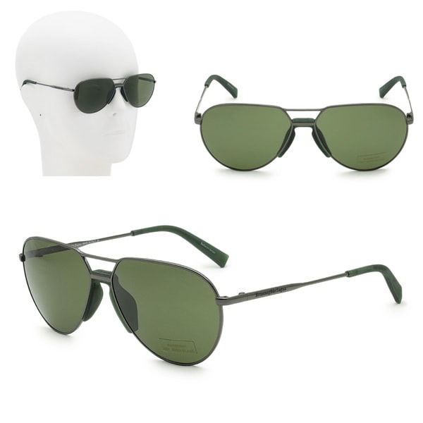 サングラス EZ0096/S 08N 59 Ermenegildo Zegna ガンメタル スモーキーグリーン ノーズパッド UVカット