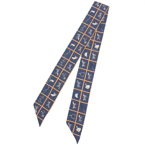 スカーフ バンダナ ツイリー マルチカラー ネイビー レディース H061356 S 22 27,170円