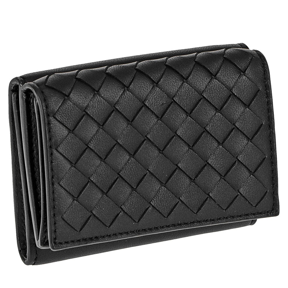 BOTTEGA VENETA 515385-VO0B2-8885 ボッテガヴェネタ 三折財布 レザー ブラック/ニューライトグレー 45,936円