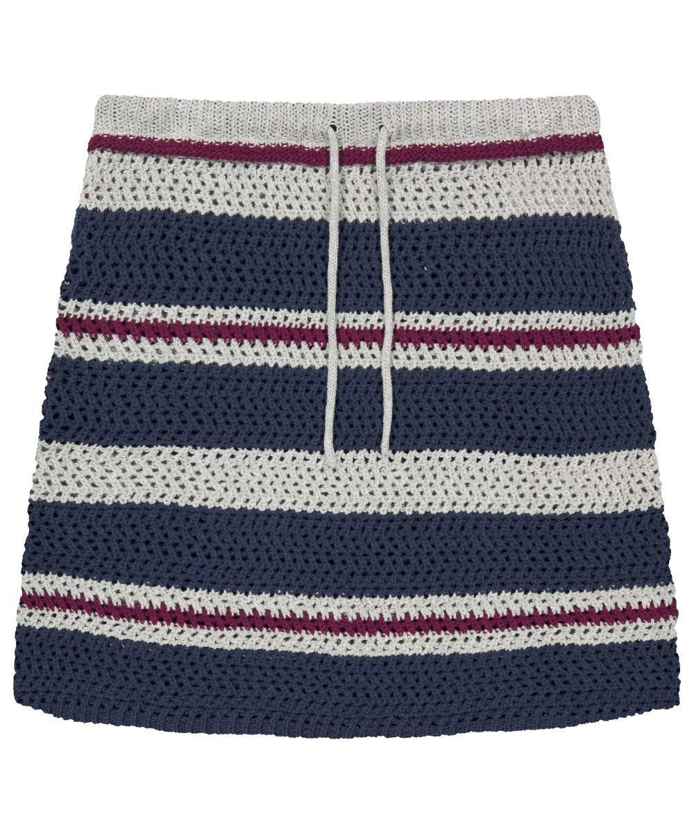 【COYSEIO】26SS STRIPE LAYERED KNIT SKIRT : GREY