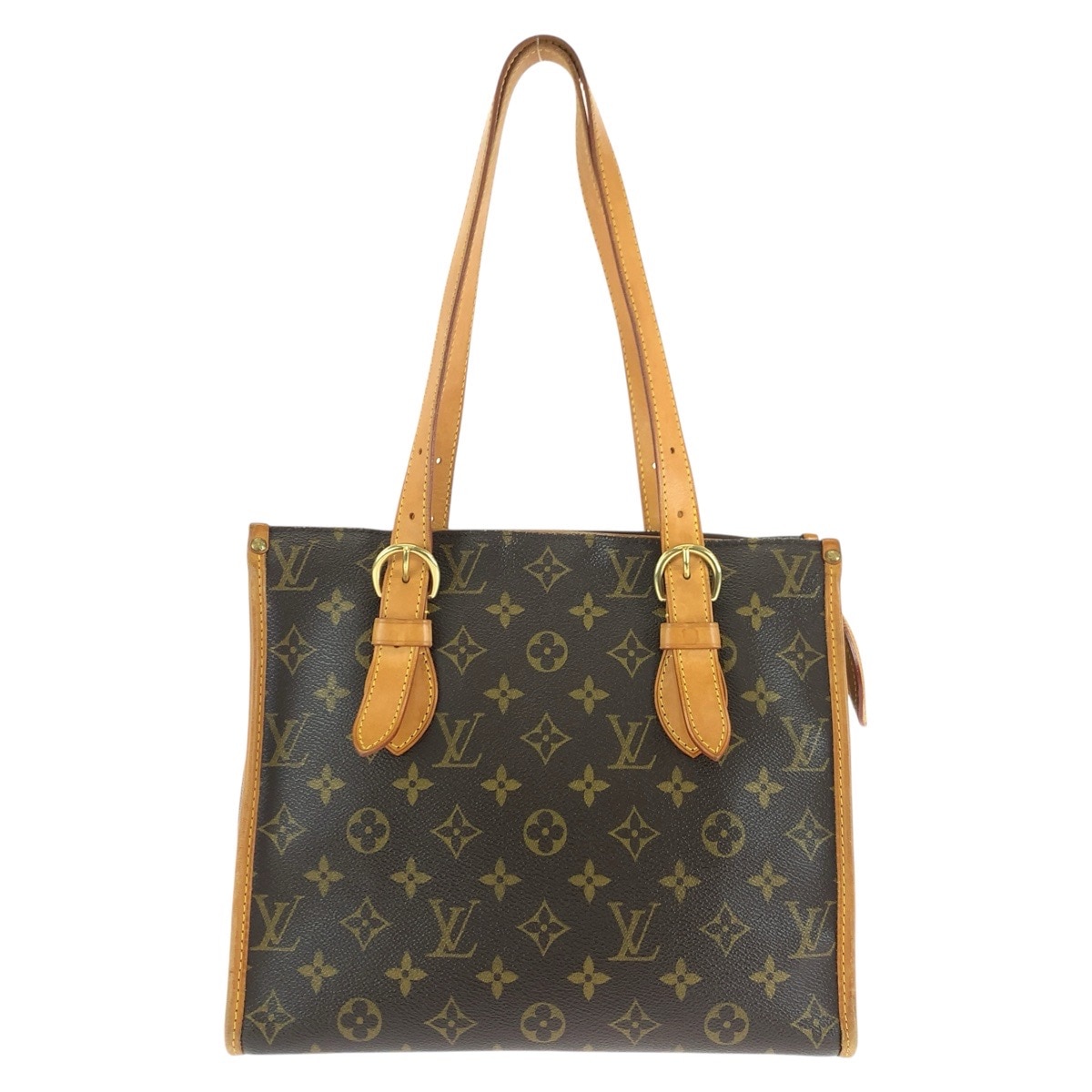 モノグラム ポパンクール オ ブラウン ゴールド金具 PVC/レザー M40007 トートバッグ ショルダーバッグ レディース 502225