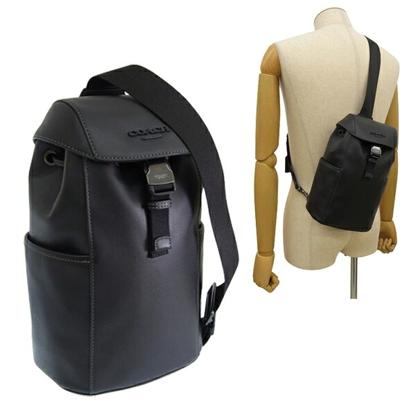 コーチ バッグ メンズ ボディバッグ アウトレット レザー ブラック レーサーパック RACER PK CU111QBBK COACH