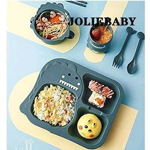 本日現品発売ベビー食器 6点セット 可愛い 子供用品 食器セット キーズ カトラリーセット 仕切り ボウルカップ箸スプーンフォークプレート