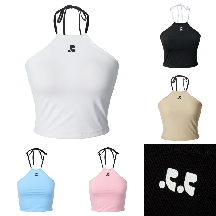 【REST & RECREATION】 RR HALTER NECK CROP TOP : 5COLORS
