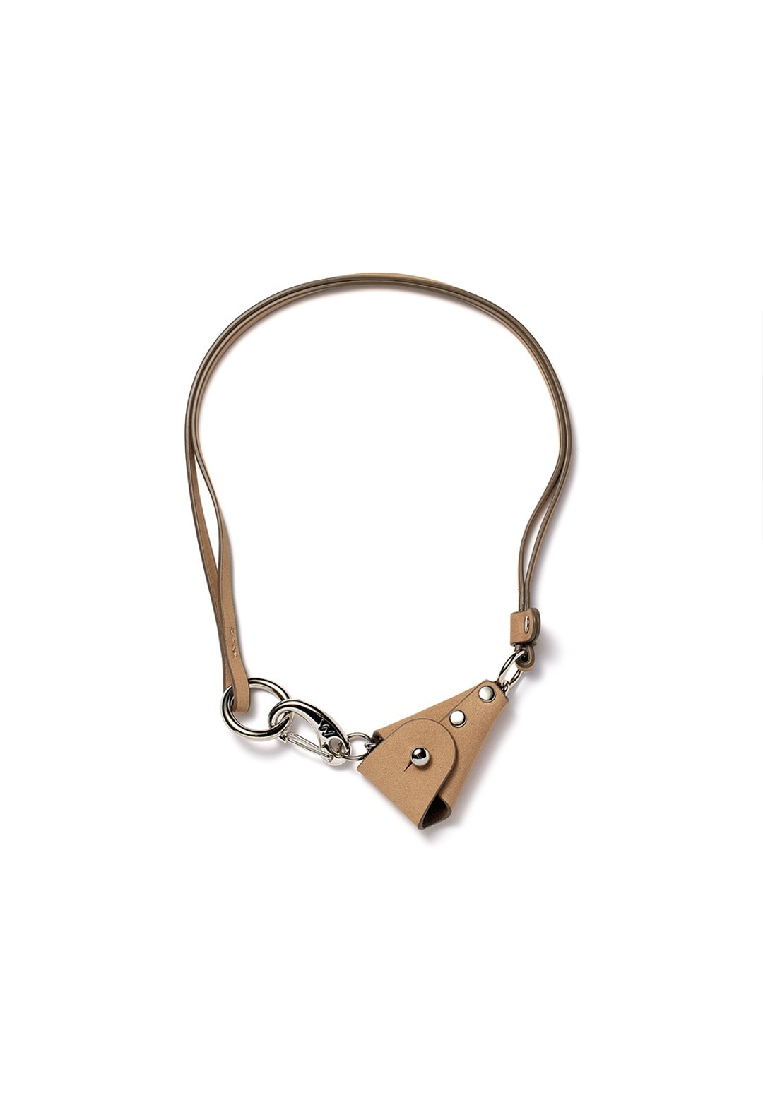 【OPEN Yy】 SNAP HOOK KEYRING NECKLACE : BEIGE