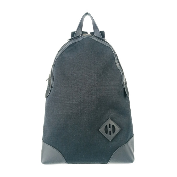 美品 HERMES エルメス バックパック サック アド オールバック - ブラック シルバー金具 トワルビヴァーク ヴォースイフト メンズ リュックサック【本物保証】