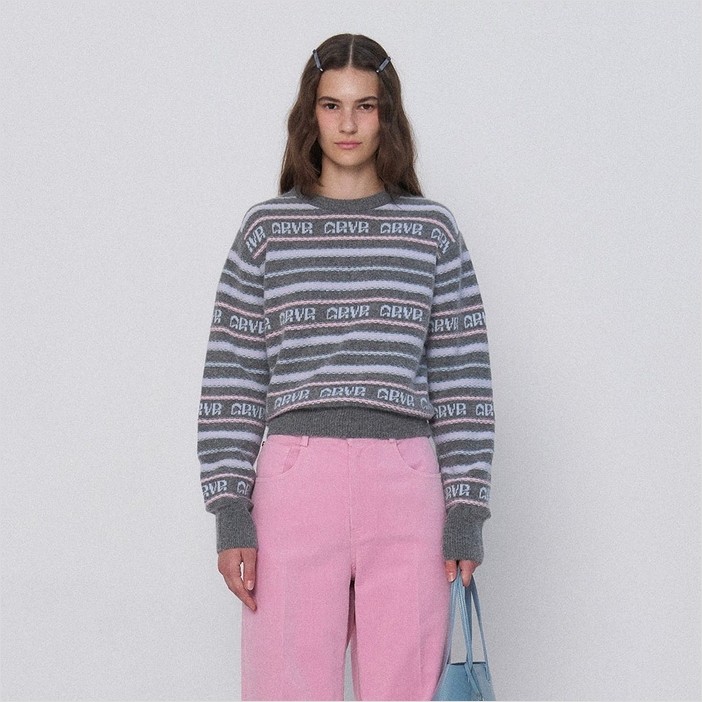 GRVR KNIT (GREY/BLUE)