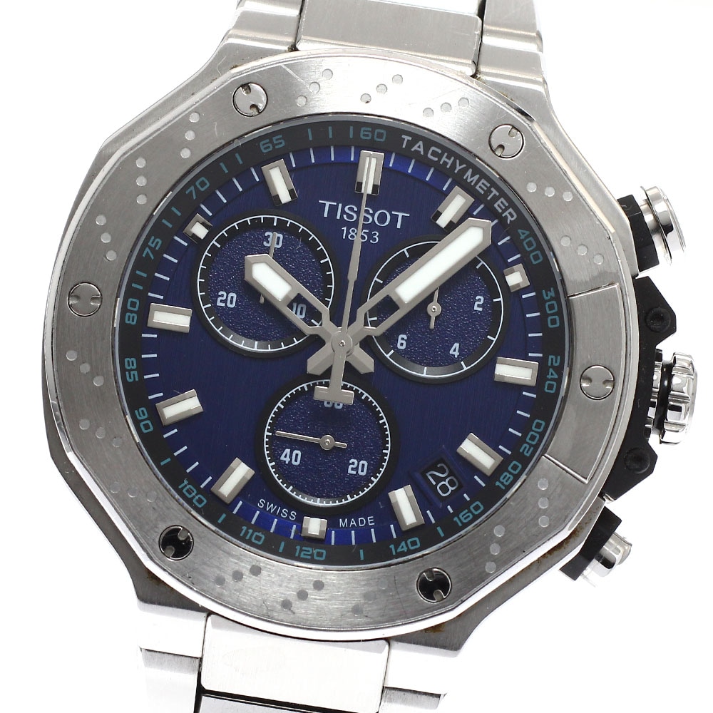 ティソ TISSOT T141.417.11.041.00 Tレース クロノグラフ クォーツ メンズ 内箱・保証書付き_934762【中古】