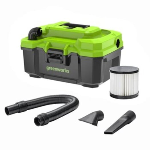 【倉庫直送】 Greenworks 24V 350W 11.4L (3 Gallon) 乾湿両用掃除機