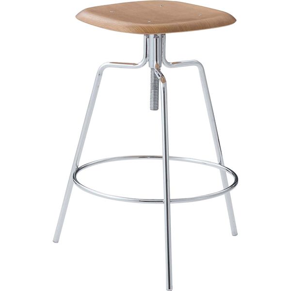 ハイスツール ナチュラル （約W50×D50×H65~75cm） 完成品