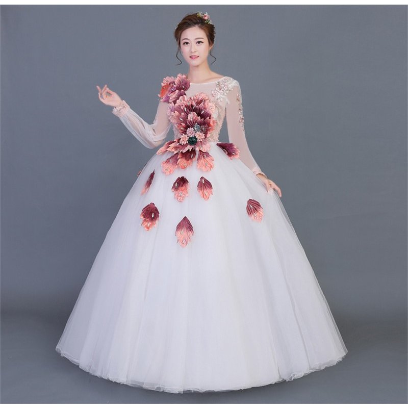 カラードレス 演奏会用ロングドレス 二次会ドレス 舞台 ステージ衣装 パーティドレス ホワイト