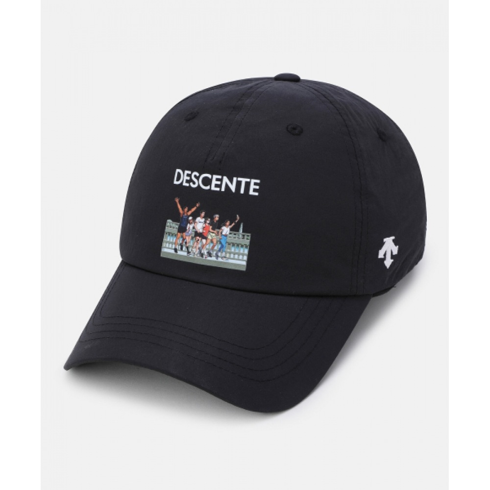 DESCENTE グラフィック キャップ ブラック SQ223HCP50