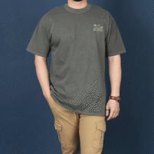 WML ピグメント ウォッシング 911 胸プリント 半袖Tシャツ