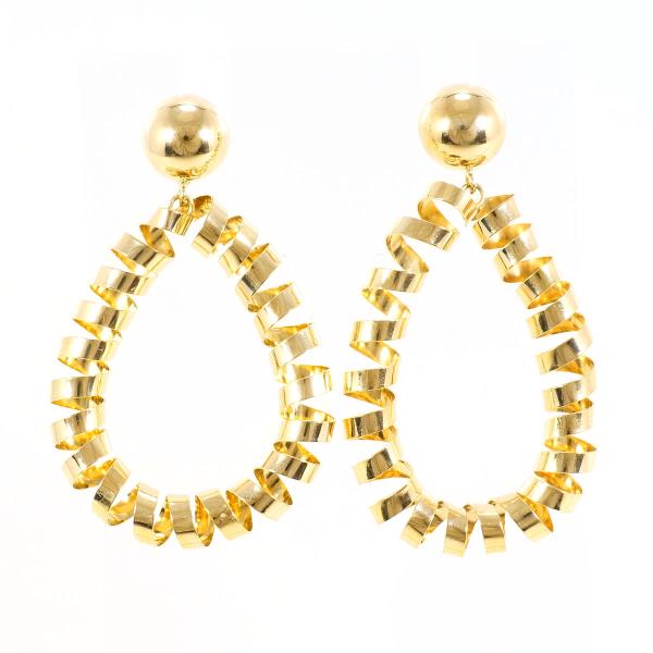 K18 18金 YG イエローゴールド ピアス 総重量約4.8g ジュエリー 中古