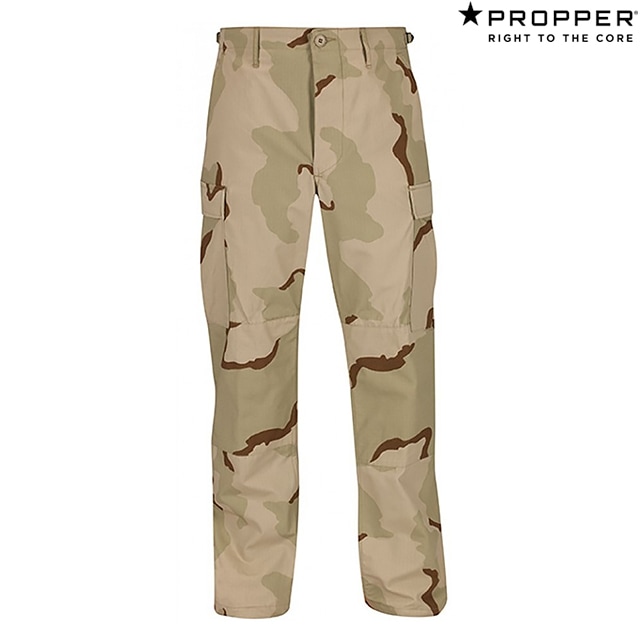 Propper BDU Trouser Button Fly - 100% Cotton Ripstop F5201 Desert Camo (Short or Regular)プロッパー BDU ト