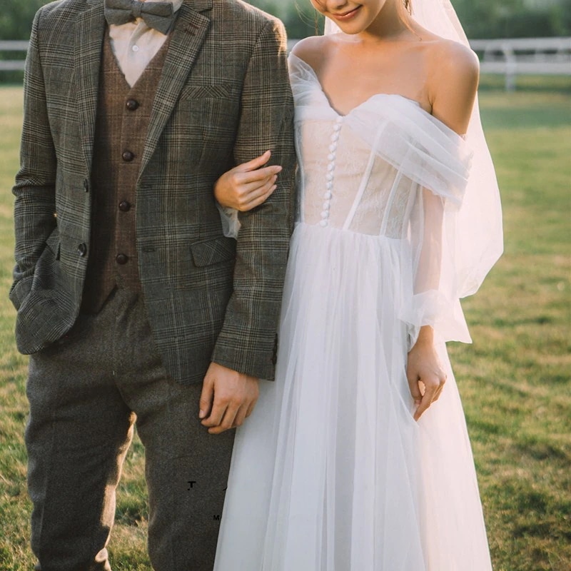 森系の超仙は簡単で軽いウェディングドレスです