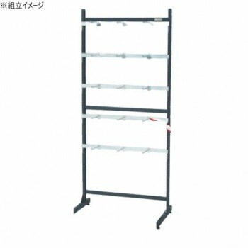 サカエ ラックシステム フックハンガータイプ固定式 892x550x2005mm フック15個付 PLS-20200D