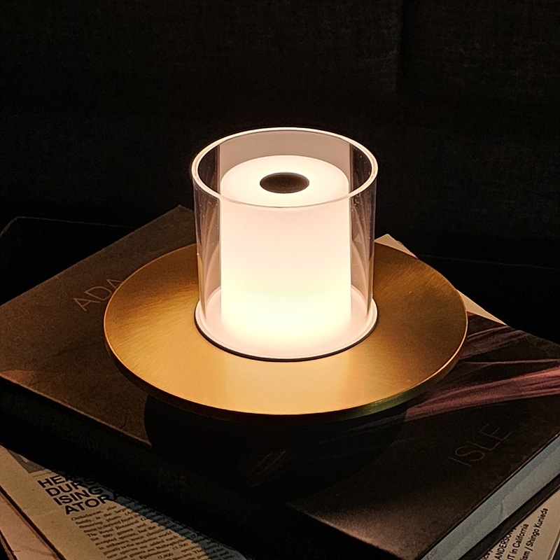 【韓国インテリア人気小物】キャンドルムード灯 ワイヤレス充電式感性LEDインテリア照明ランプ