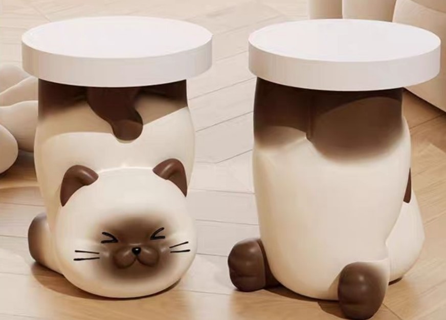 猫型置物 アクセサリー 室内用品 机 物置棚 ネコ型机 ねこテーブル インテリア キャラクターテーブル