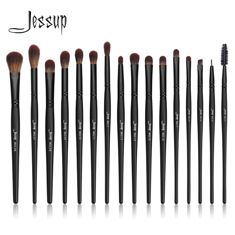 Jesup-メイクブラシセット,人工毛,高精度,アイシャドウ,コンシーラー,アイライナー,t272, 16個
